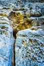 Colorful detail of a special stonewall Royalty Free Stock Photo